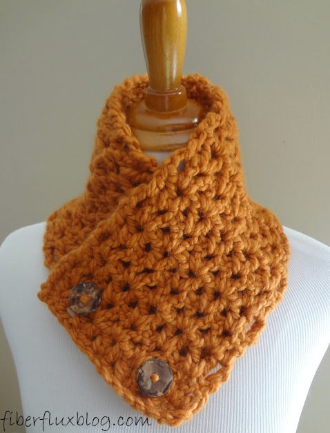 butternut squash neckwarmer crochet neck wrap free pattern