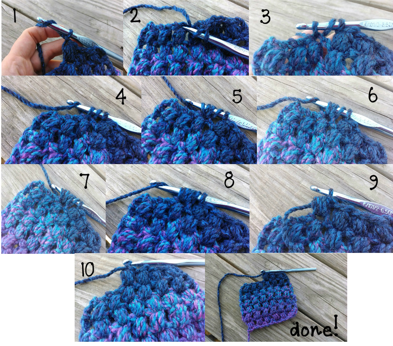 Tweedy Puff Stitch Crochet Scarf