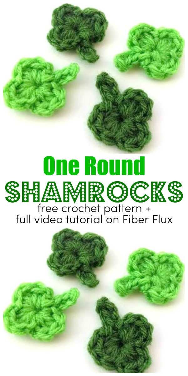 One Round Crochet Shamrock