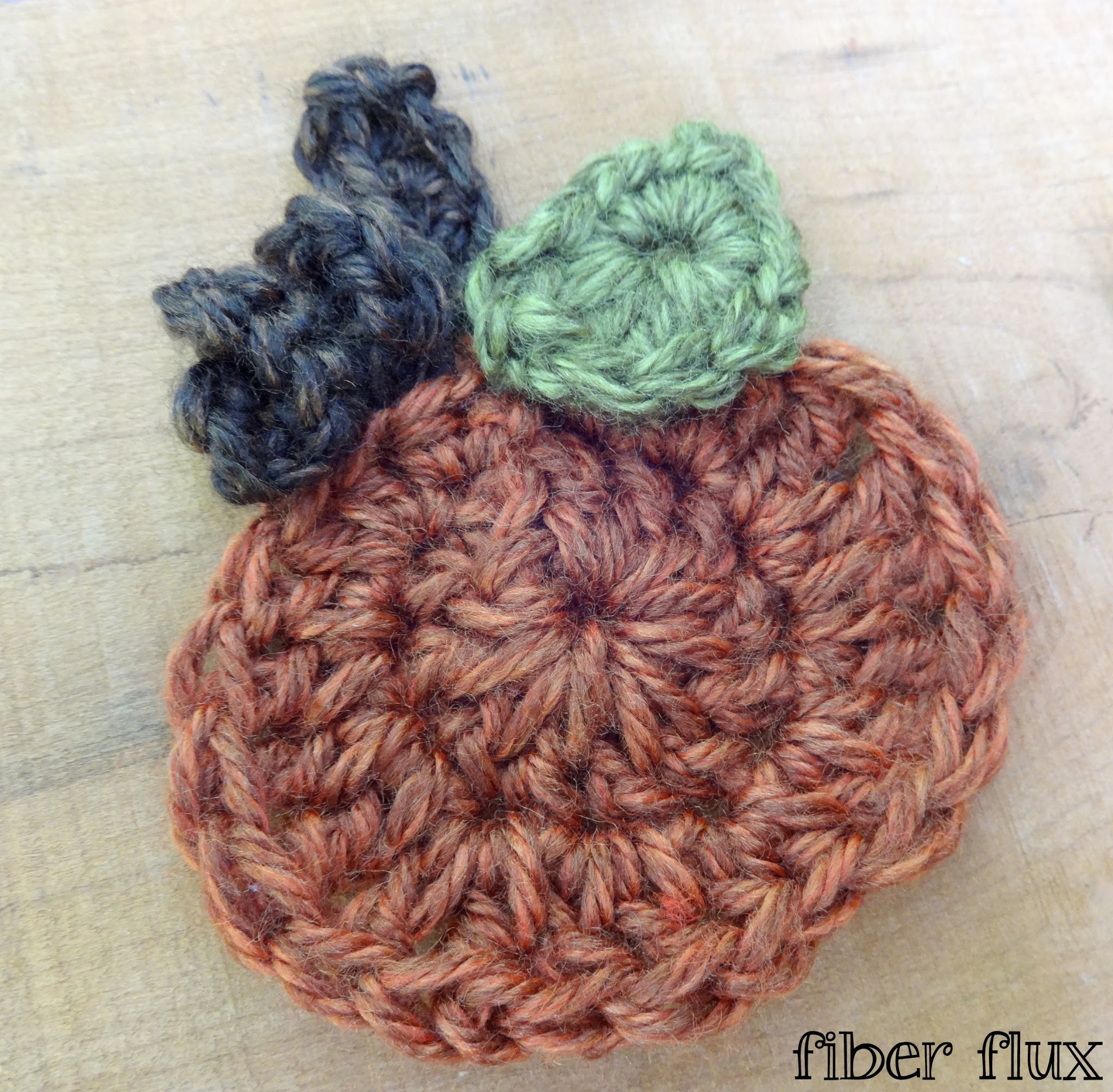 Rustic Pumpkin Crochet Applique