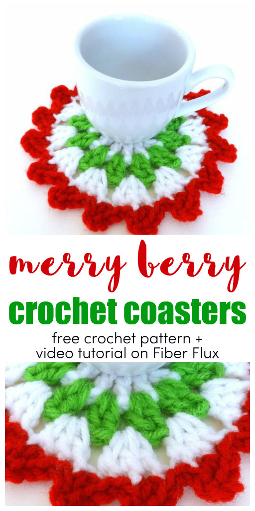 Merry Berry Crochet Coasters