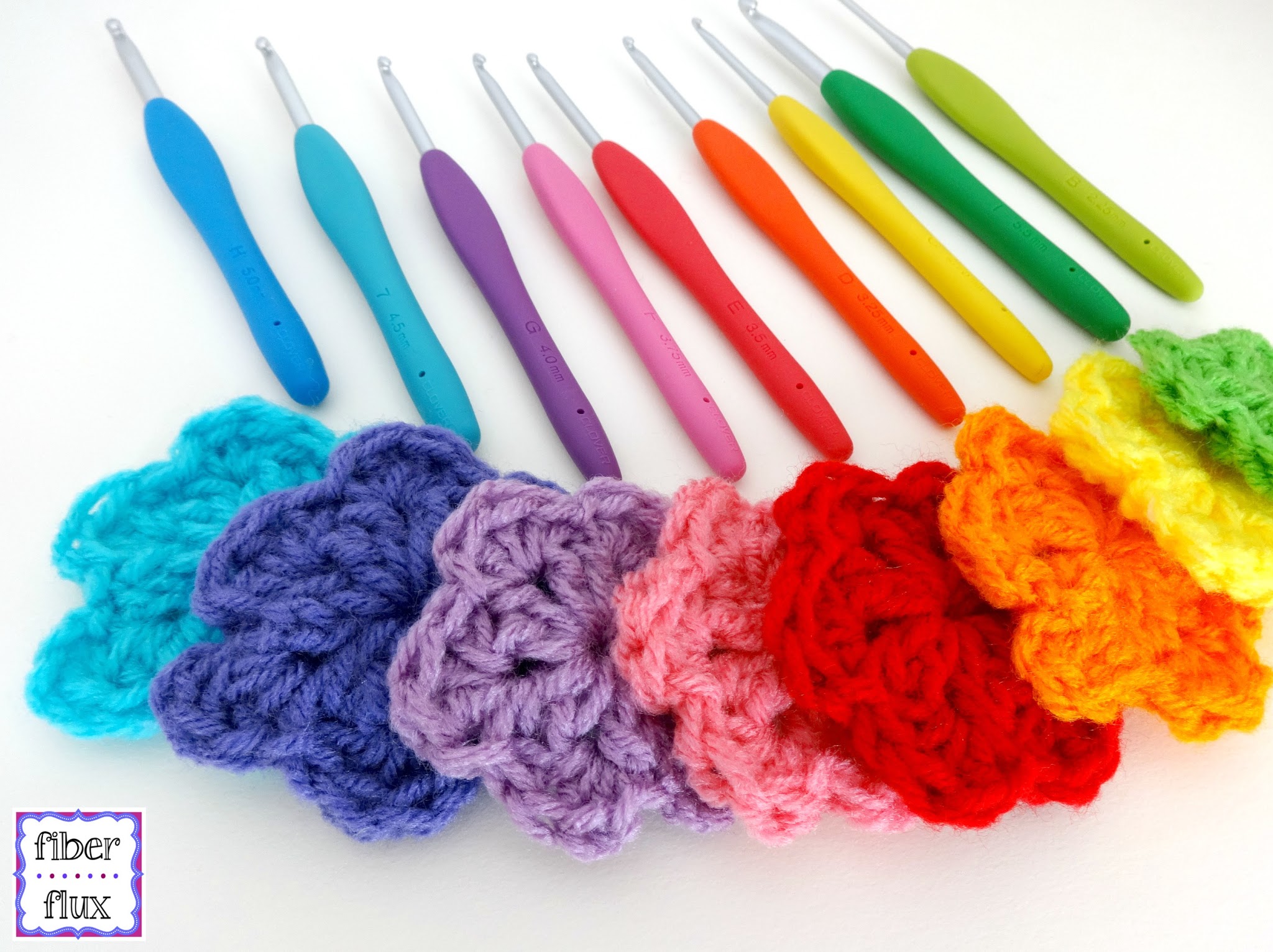 Crochet Rainbow Blooms