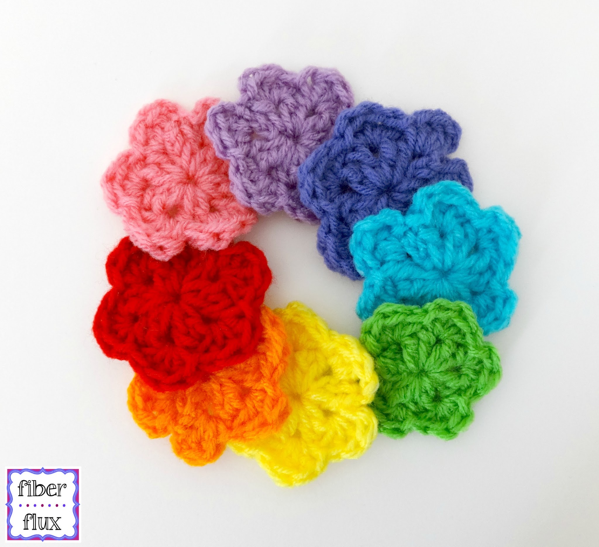 Crochet Rainbow Blooms
