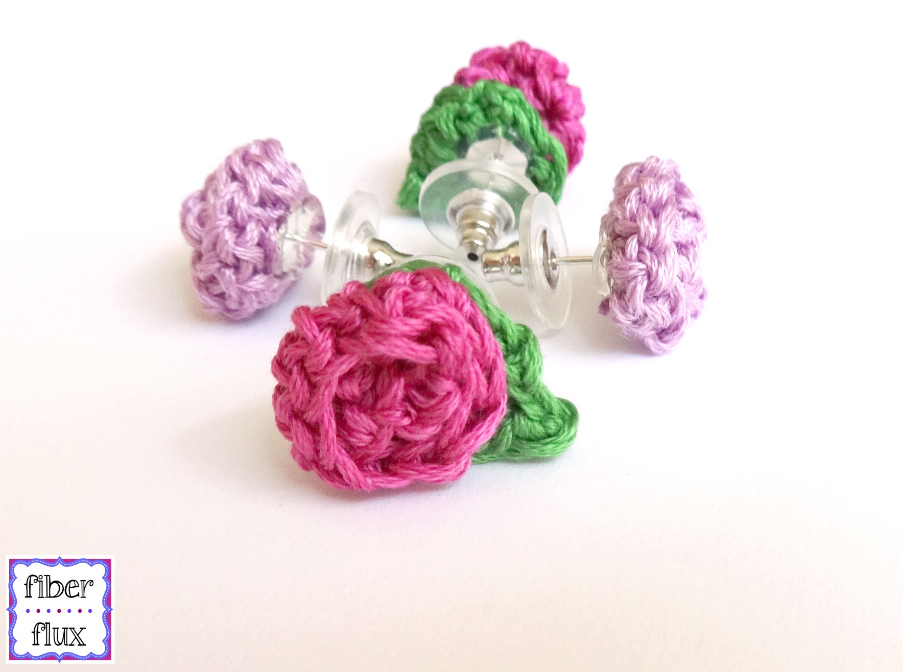 Crochet Rosette Earrings