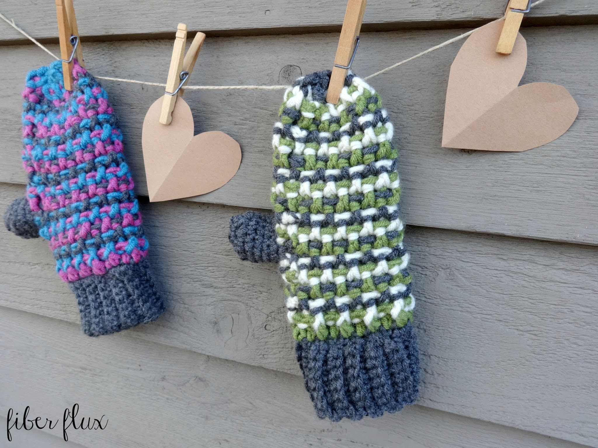 Sleigh Ride Crochet Mittens