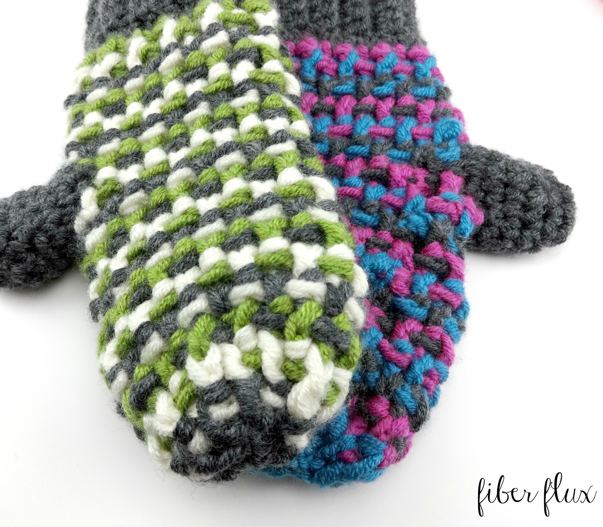 Sleigh Ride Crochet Mittens