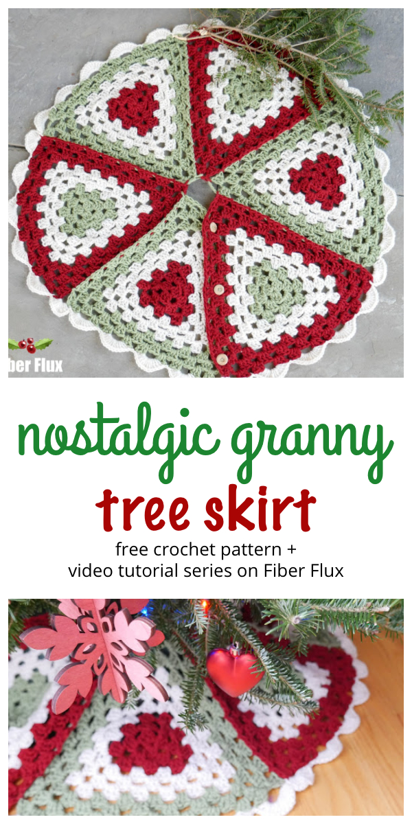Nostalgic Granny Crochet Tree Skirt