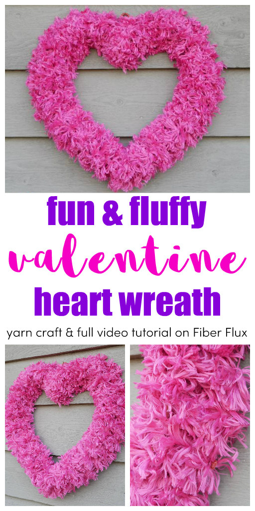 Fluffy Valentine Heart Wreath