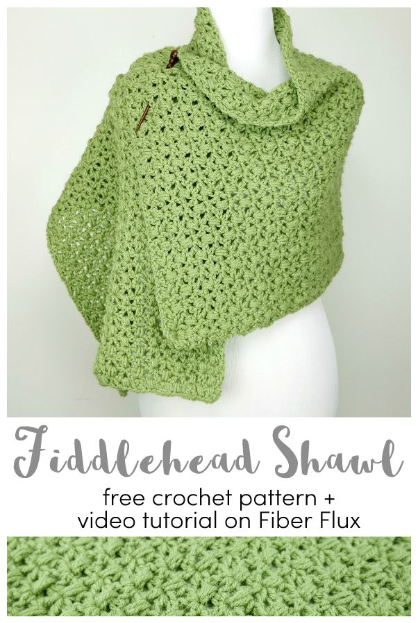 Fiddlehead Crochet Shawl