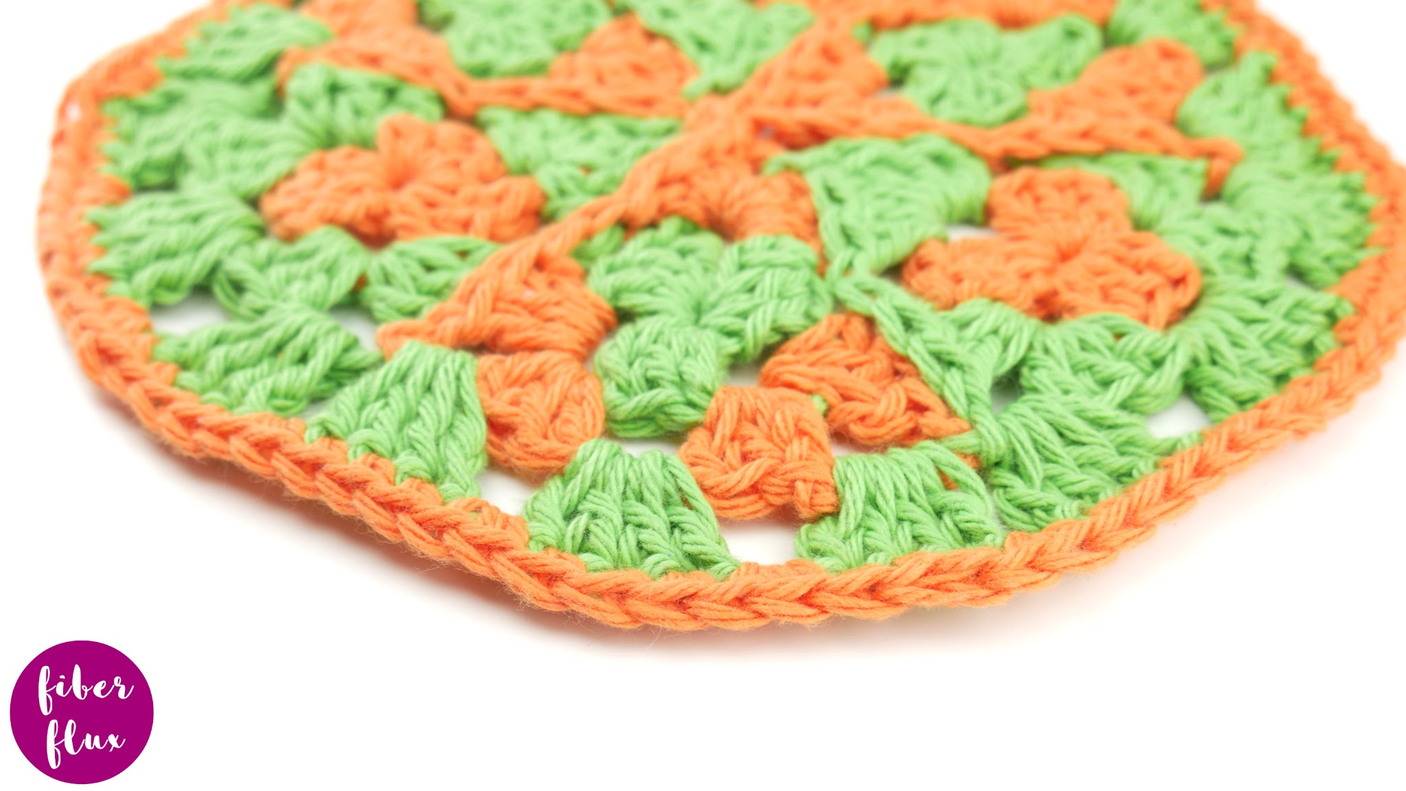 Circle of Triangles Crochet Dishcloth