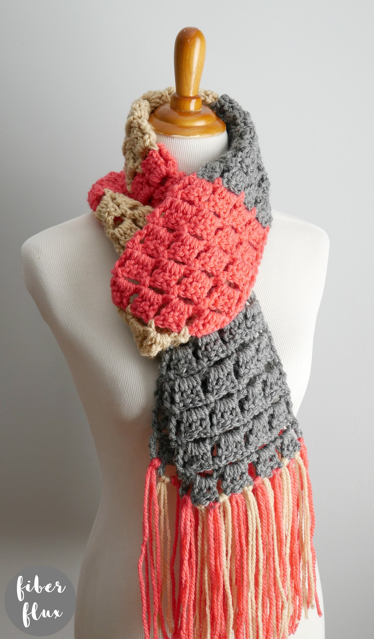 Quick Gift Crochet Fringe Scarf