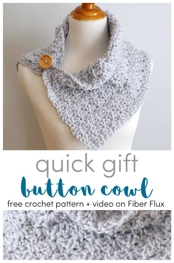 Quick Gift Crochet Button Cowl