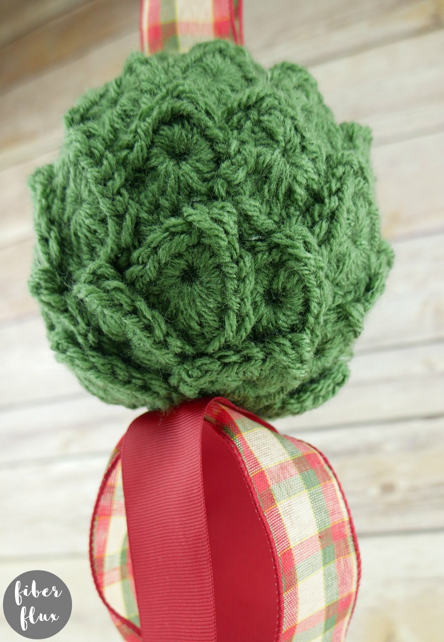 Festive Mistletoe Crochet Ball