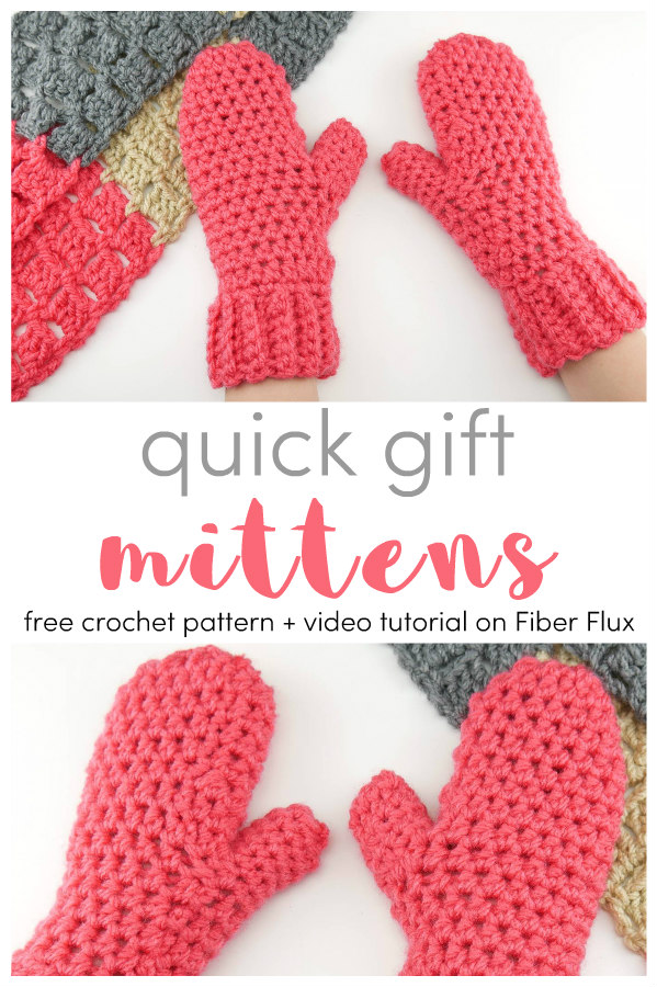 Quick Gift Crochet Mittens