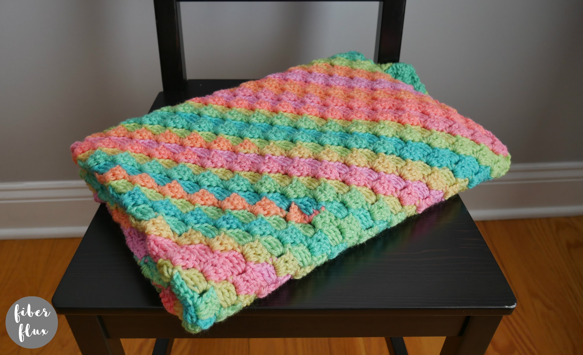 Rainbow Sherbet Crochet Blanket