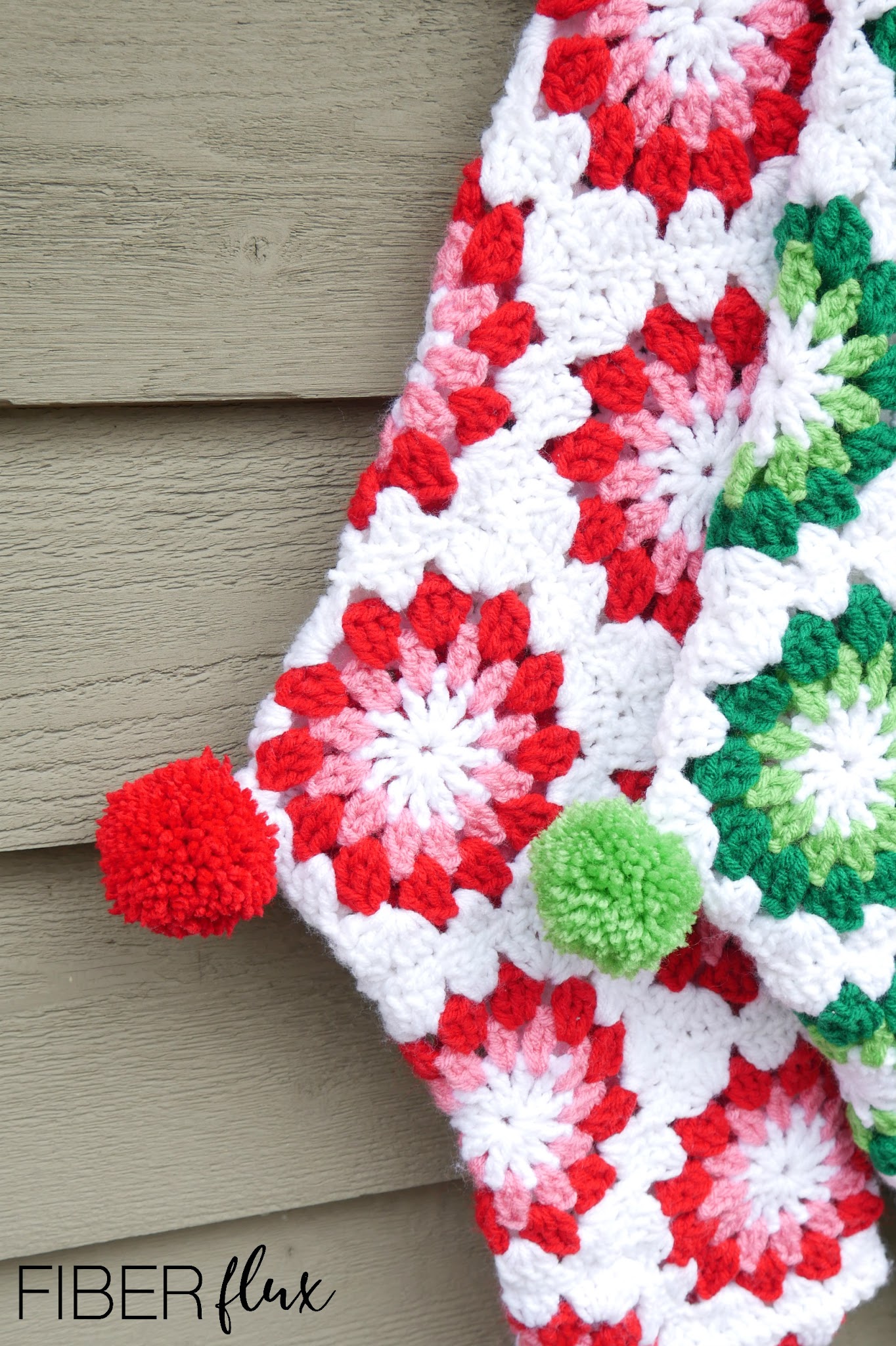 Wintermint Crochet Hexagon Stocking
