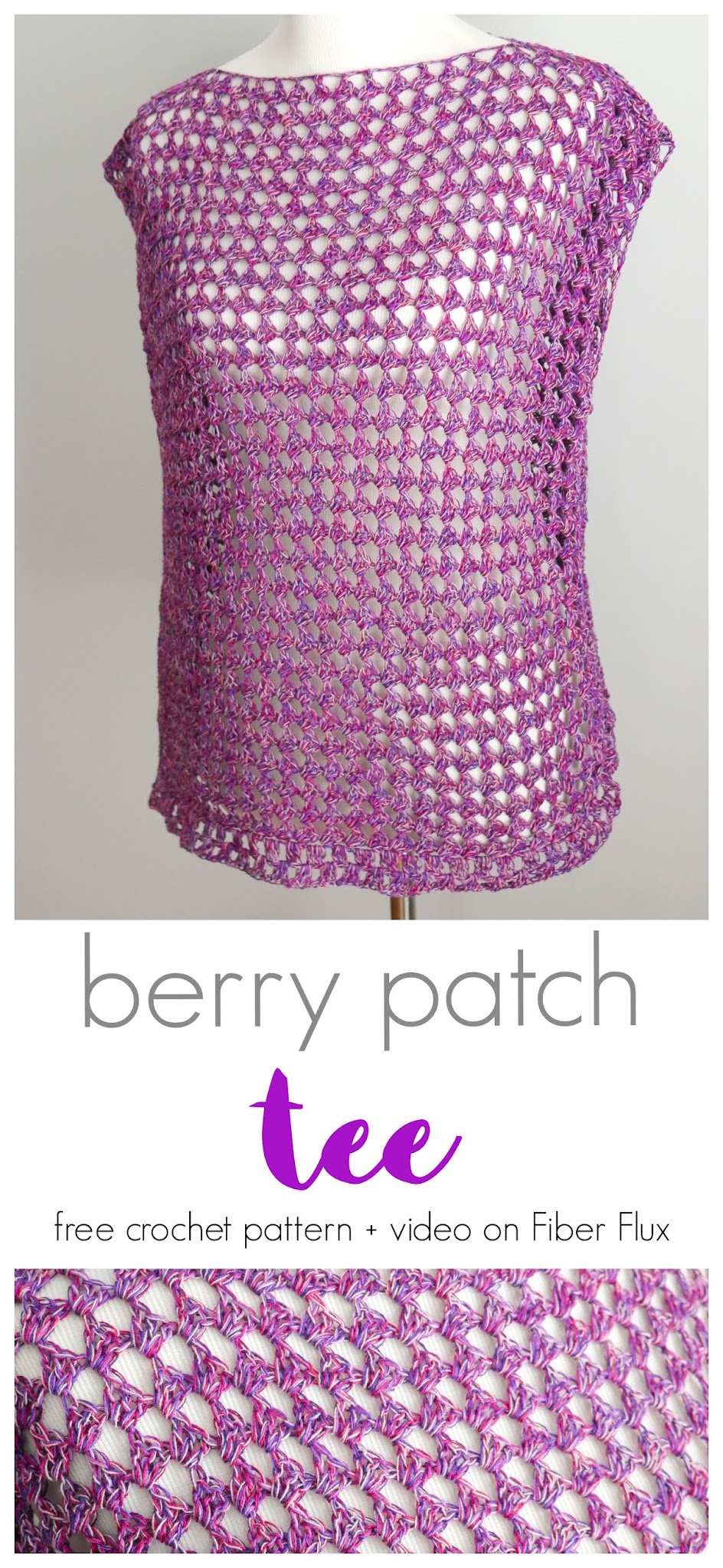 Berry Patch Crochet Tee
