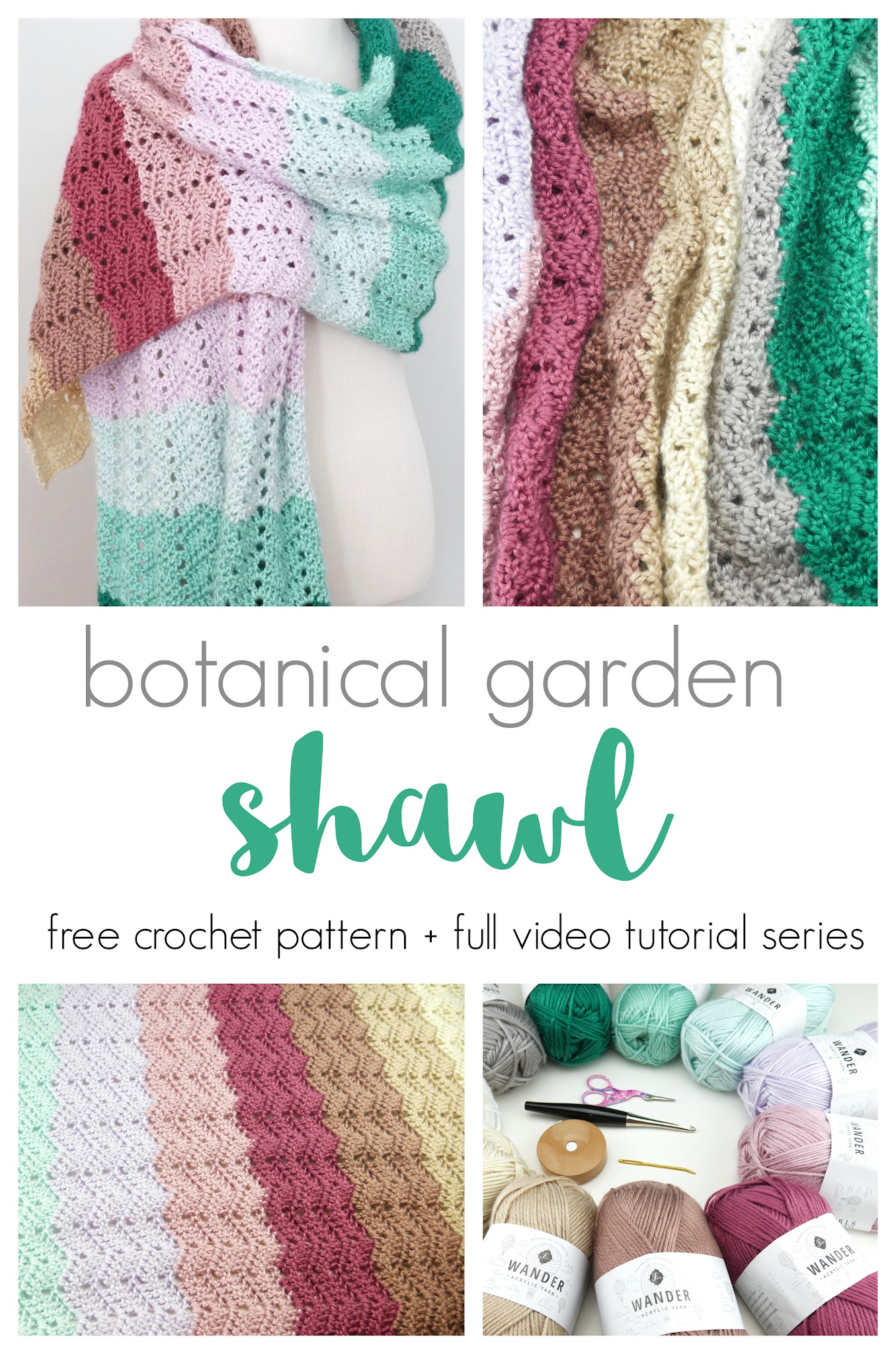 Botanical Garden Crochet Shawl