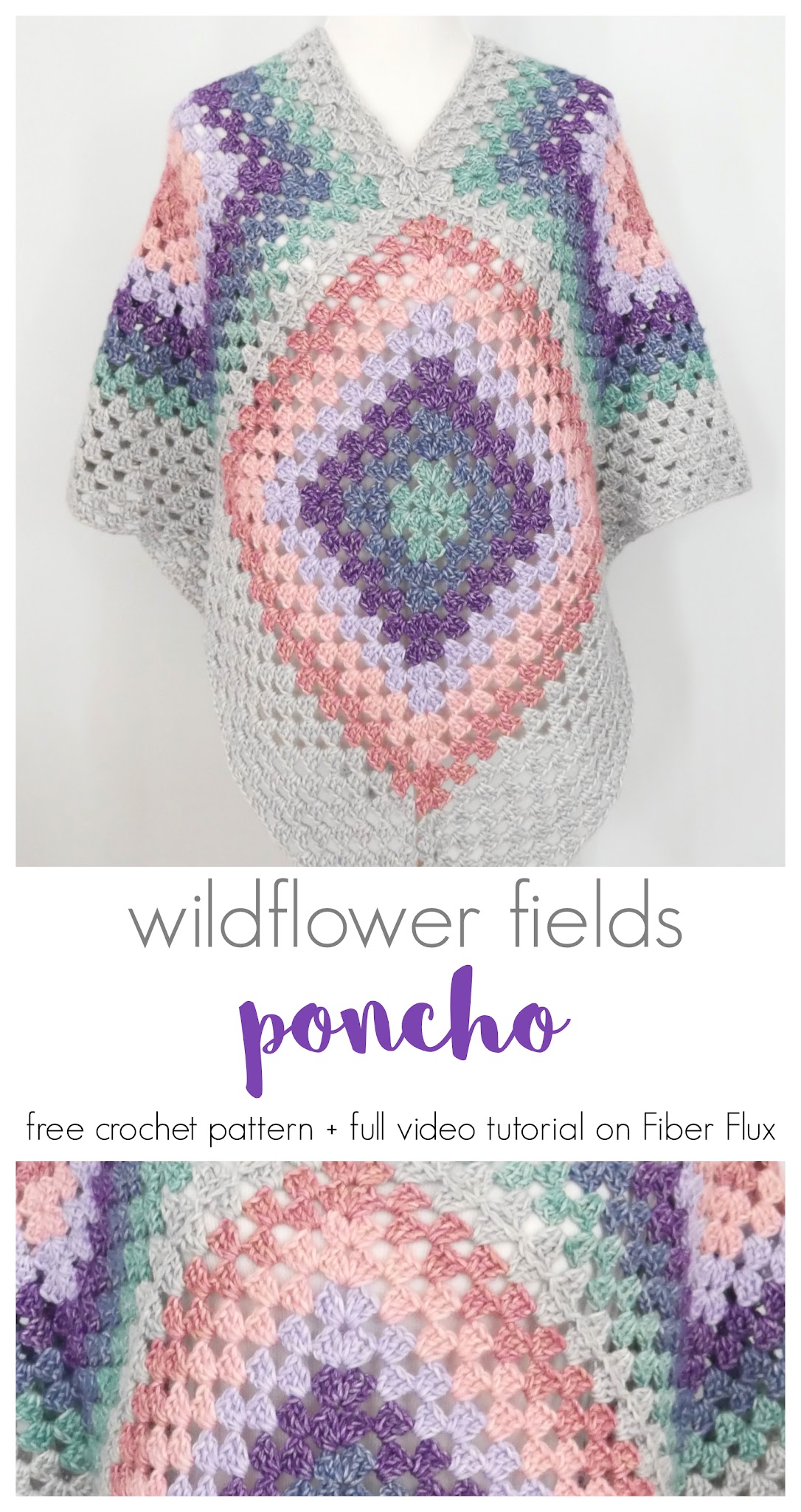 Wildflower Fields Crochet Poncho