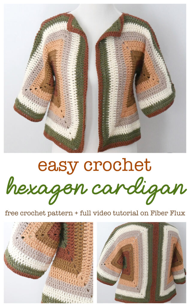 Easy Crochet Hexagon Cardigan