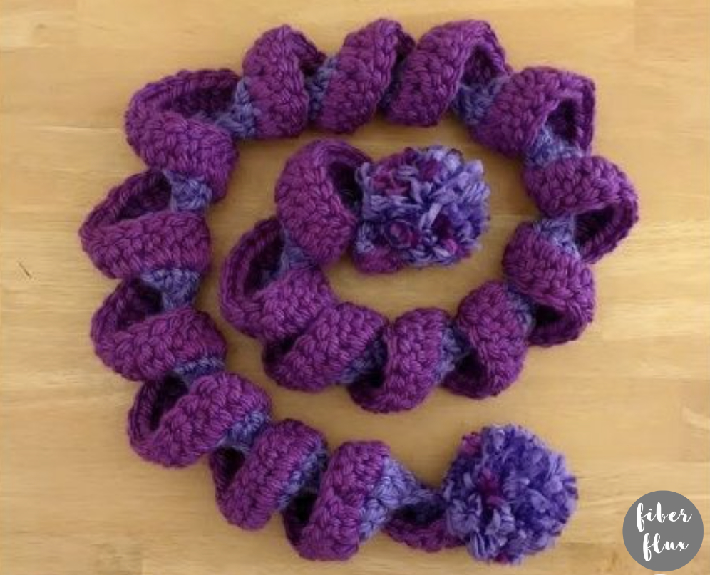 Grape Jelly Crochet Scarf