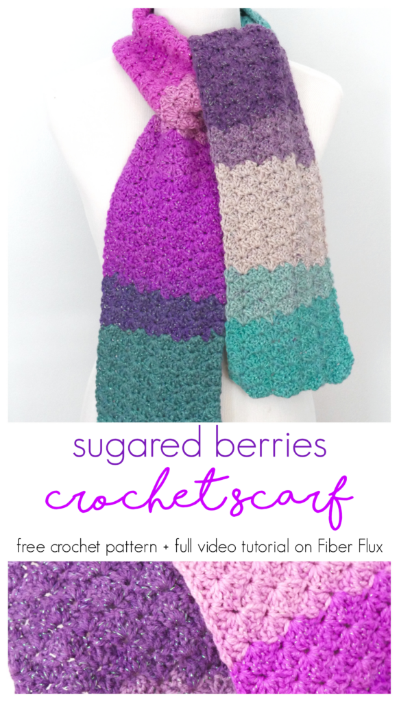 Sugared Berries Crochet Scarf