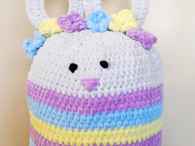 squishy crochet spring bunny