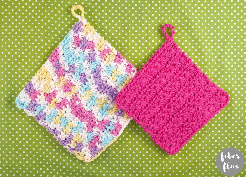 Star Stitch Crochet Dishcloth
